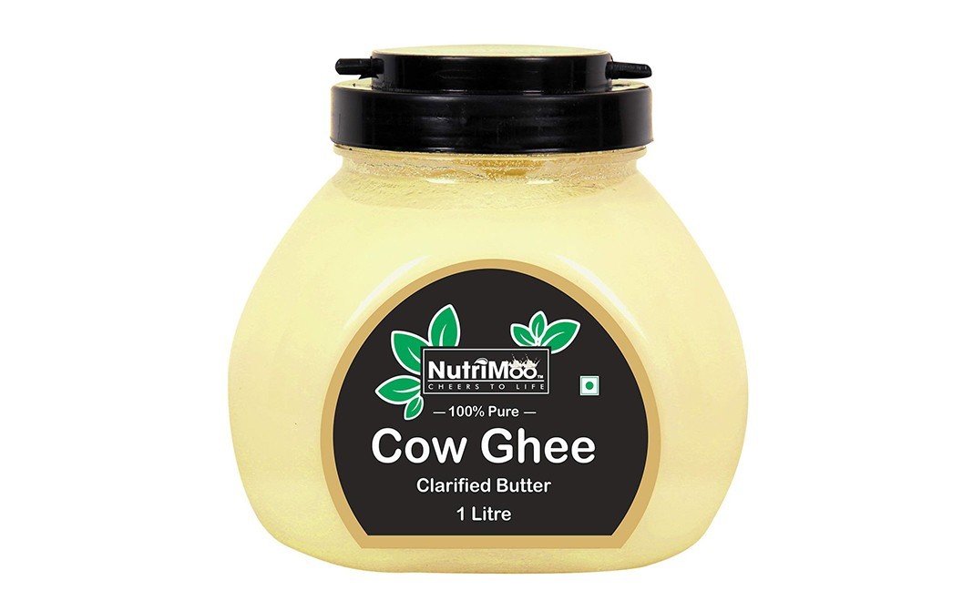Nutrimoo Cow Ghee Clarified Butter   Plastic Jar  1 litre